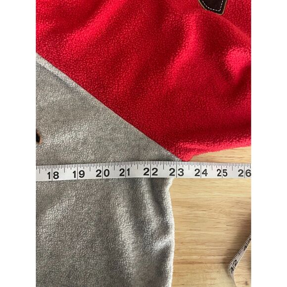 Disney Mickey Mouse Red Gray Hoodie Fleece Pullover 28 Logo Unisex L - Picture 10 of 11